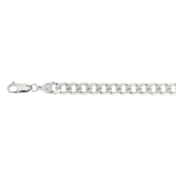 7MM Curb Chain .925 Solid Sterling Silver 22